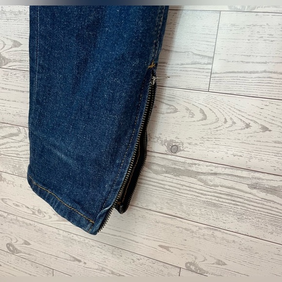 RE/DONE Women's Sz 26 Super High Rise Drainpipe Zip Ankle Jeans Rigid Like Wash - Picture 7 of 16